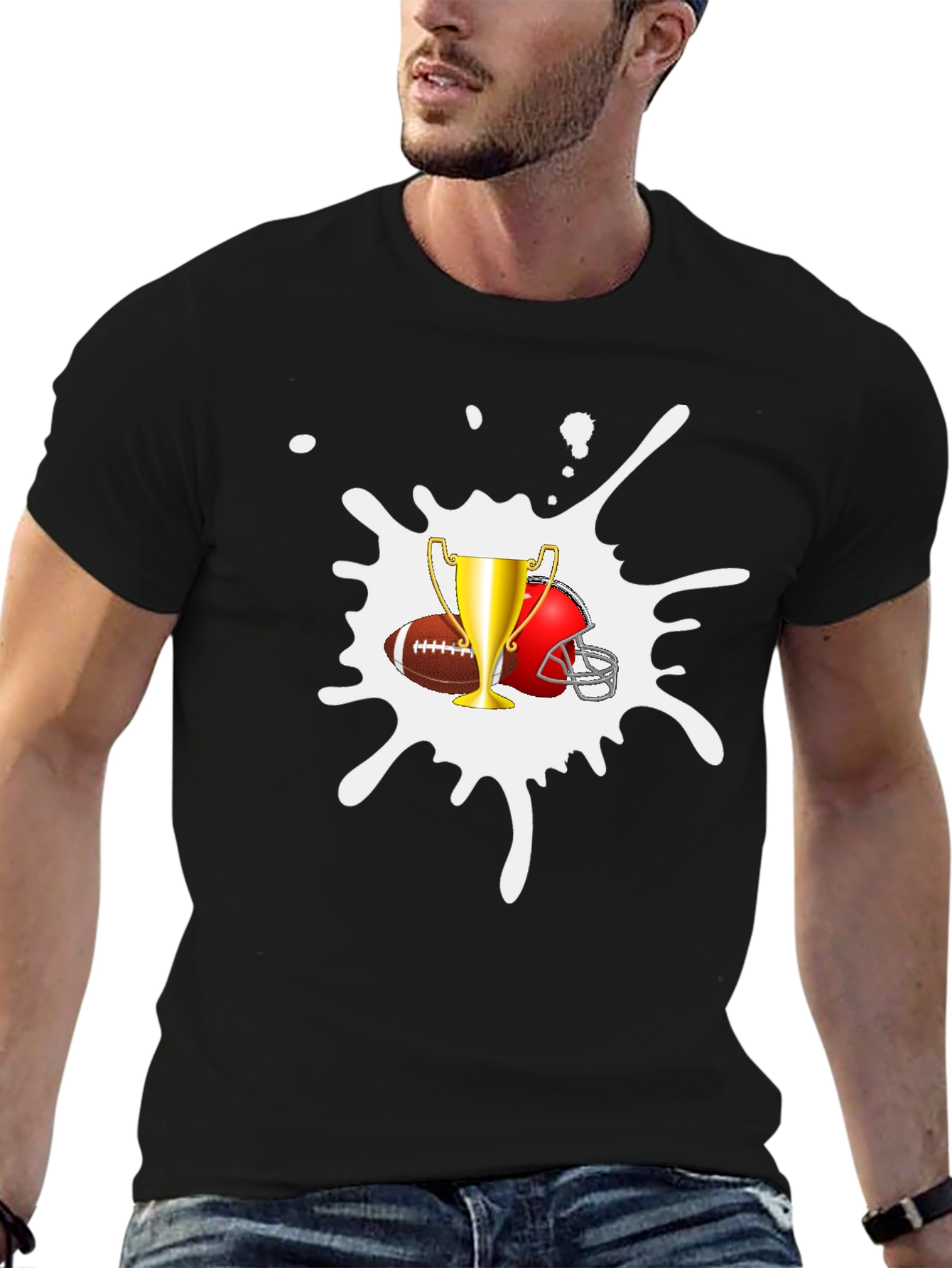 Football Trophy Graphic Tee