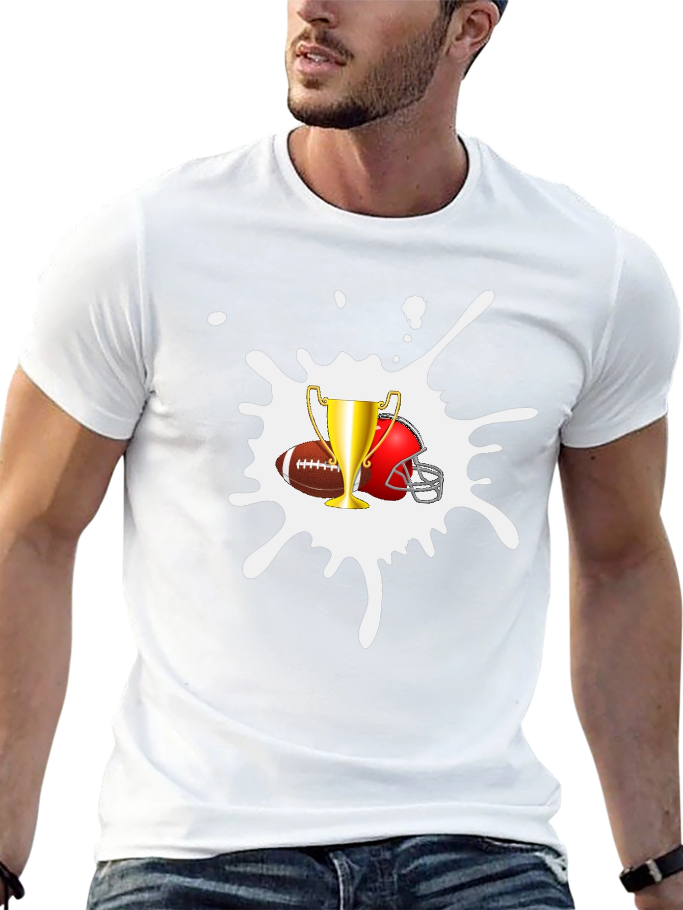 Football Trophy Graphic Tee