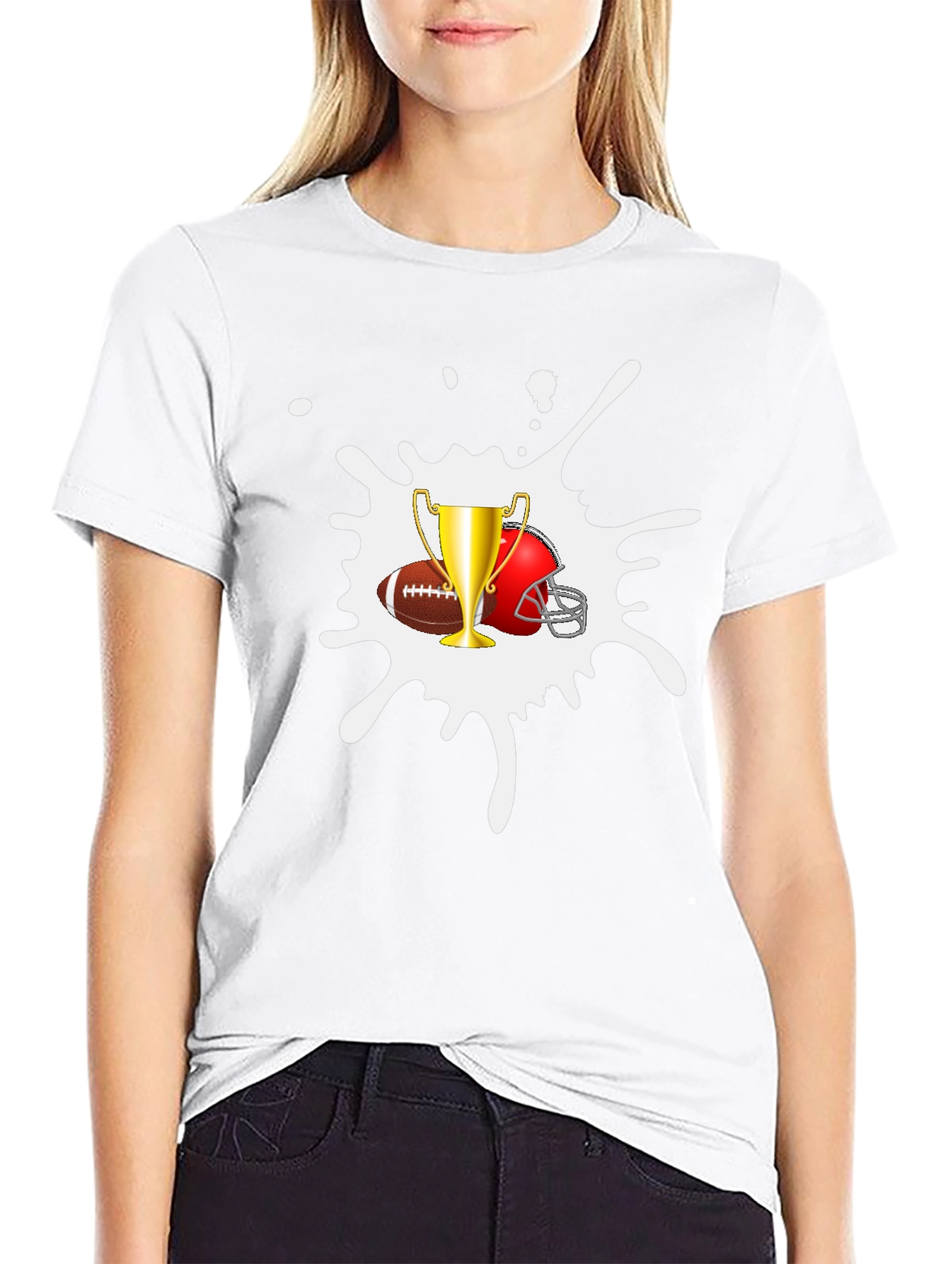 Football Trophy Graphic Tee