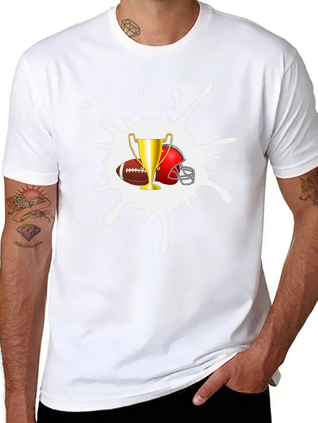 Football Trophy Graphic Tee
