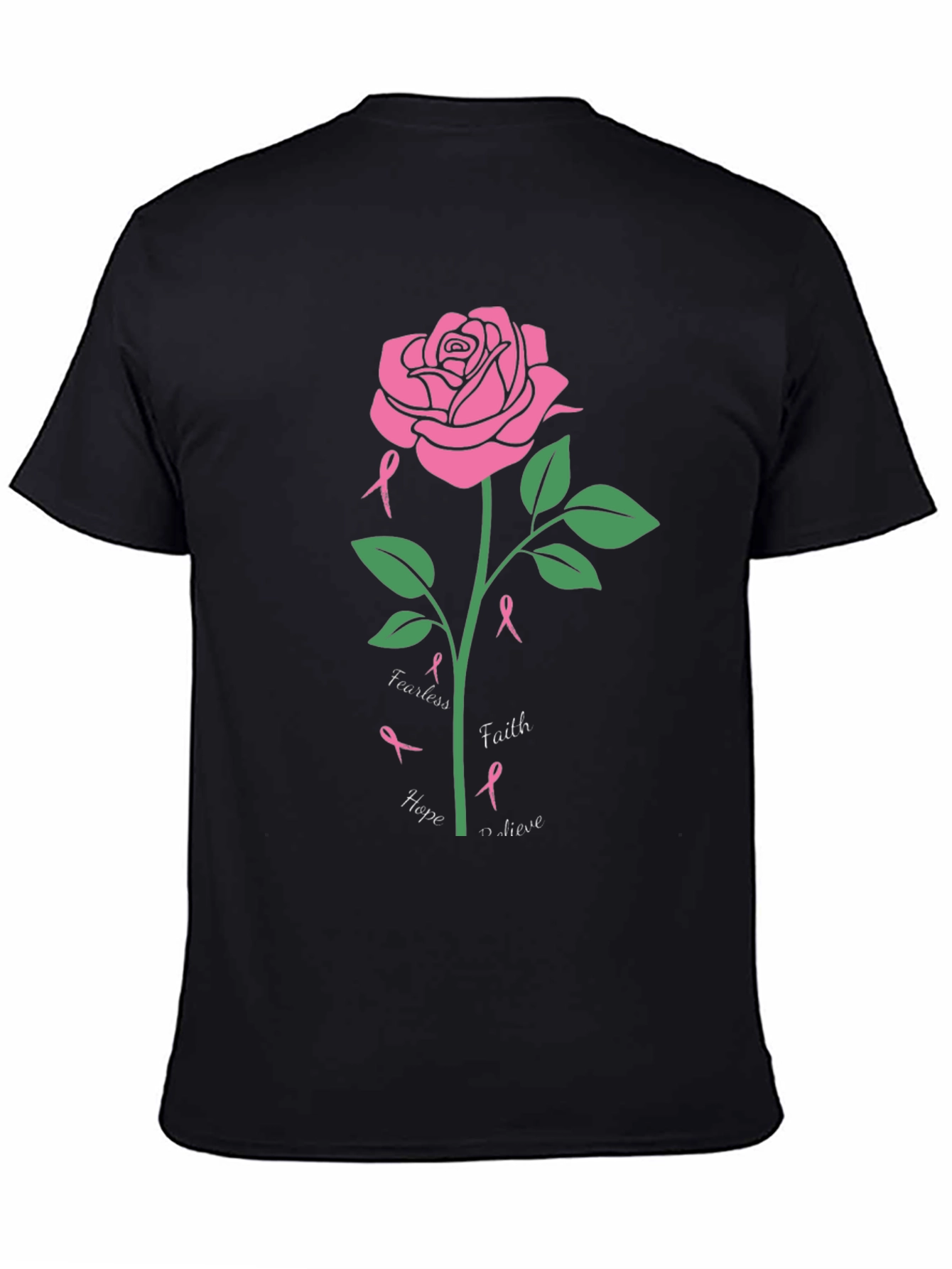 Breast Cancer Awareness Rose T-Shirt