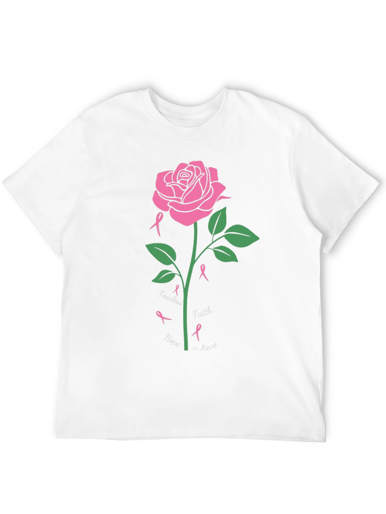 Breast Cancer Awareness Rose T-Shirt