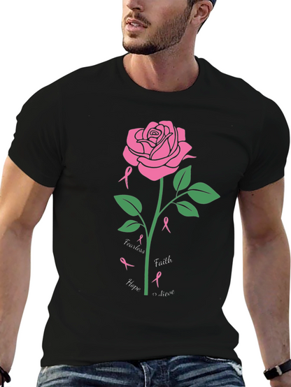 Breast Cancer Awareness Rose T-Shirt