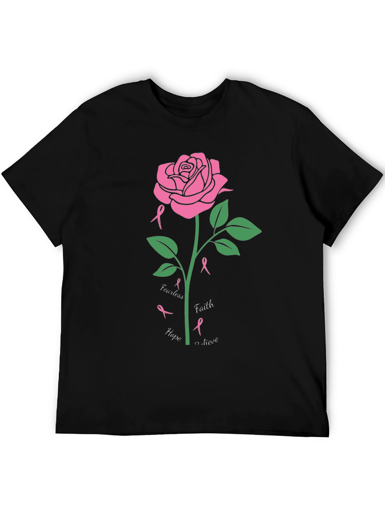 Breast Cancer Awareness Rose T-Shirt