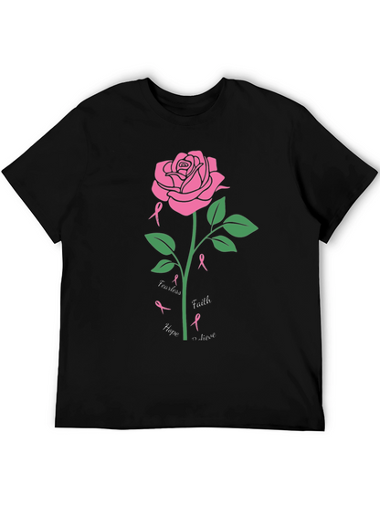 Breast Cancer Awareness Rose T-Shirt