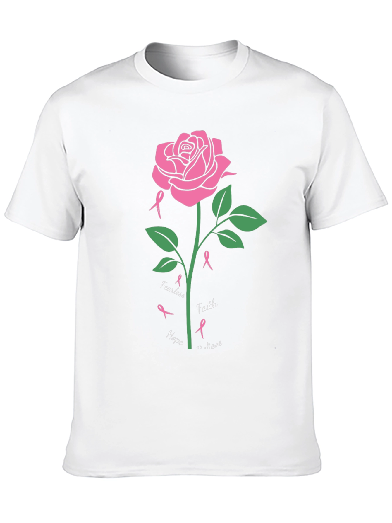Breast Cancer Awareness Rose T-Shirt