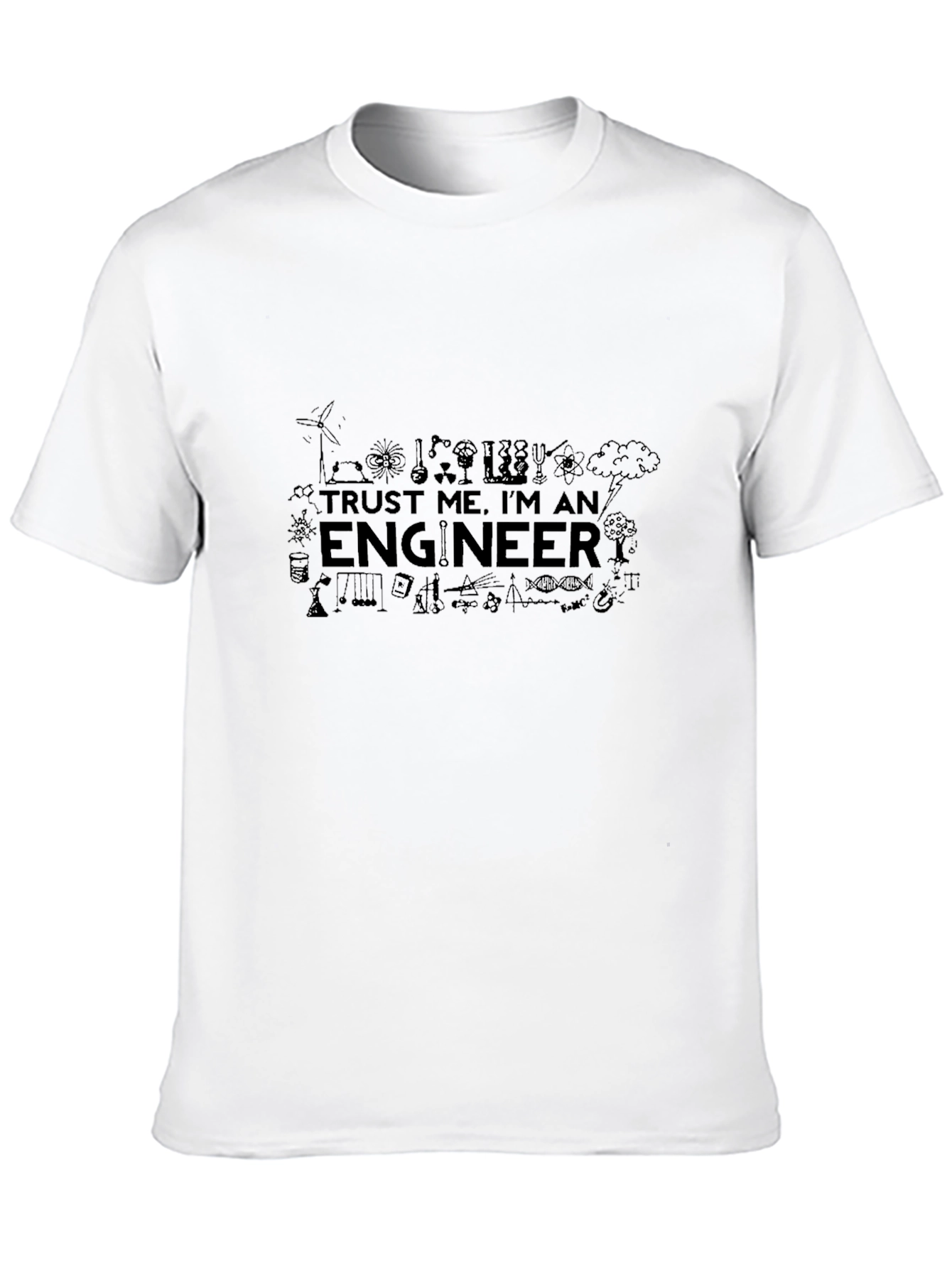 Trust Me Im An Engineer Black T-Shirt