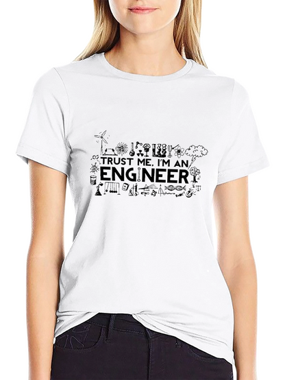 Trust Me Im An Engineer Black T-Shirt