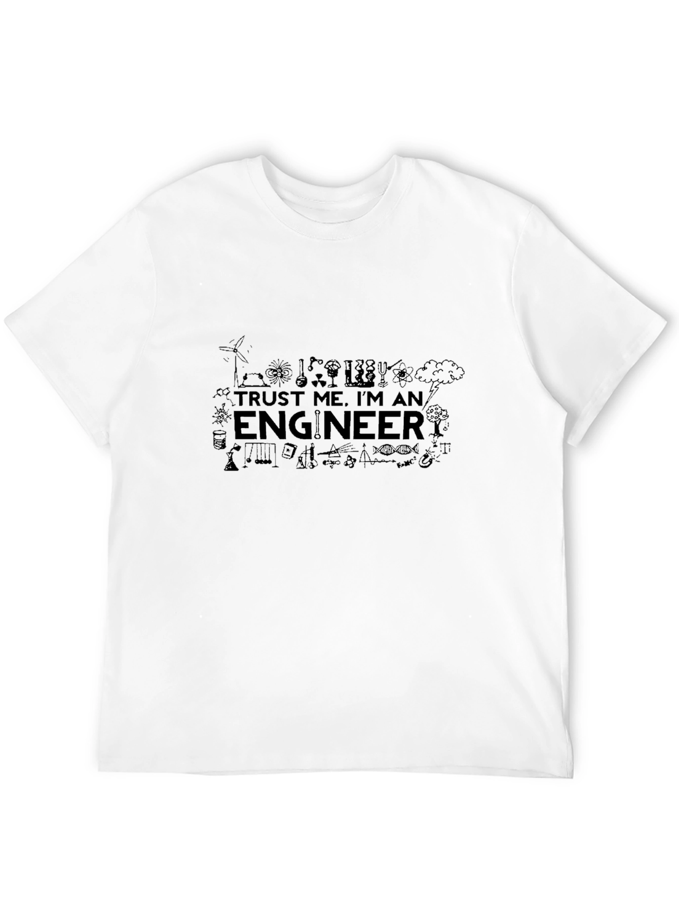 Trust Me Im An Engineer Black T-Shirt