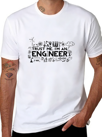 Trust Me Im An Engineer Black T-Shirt