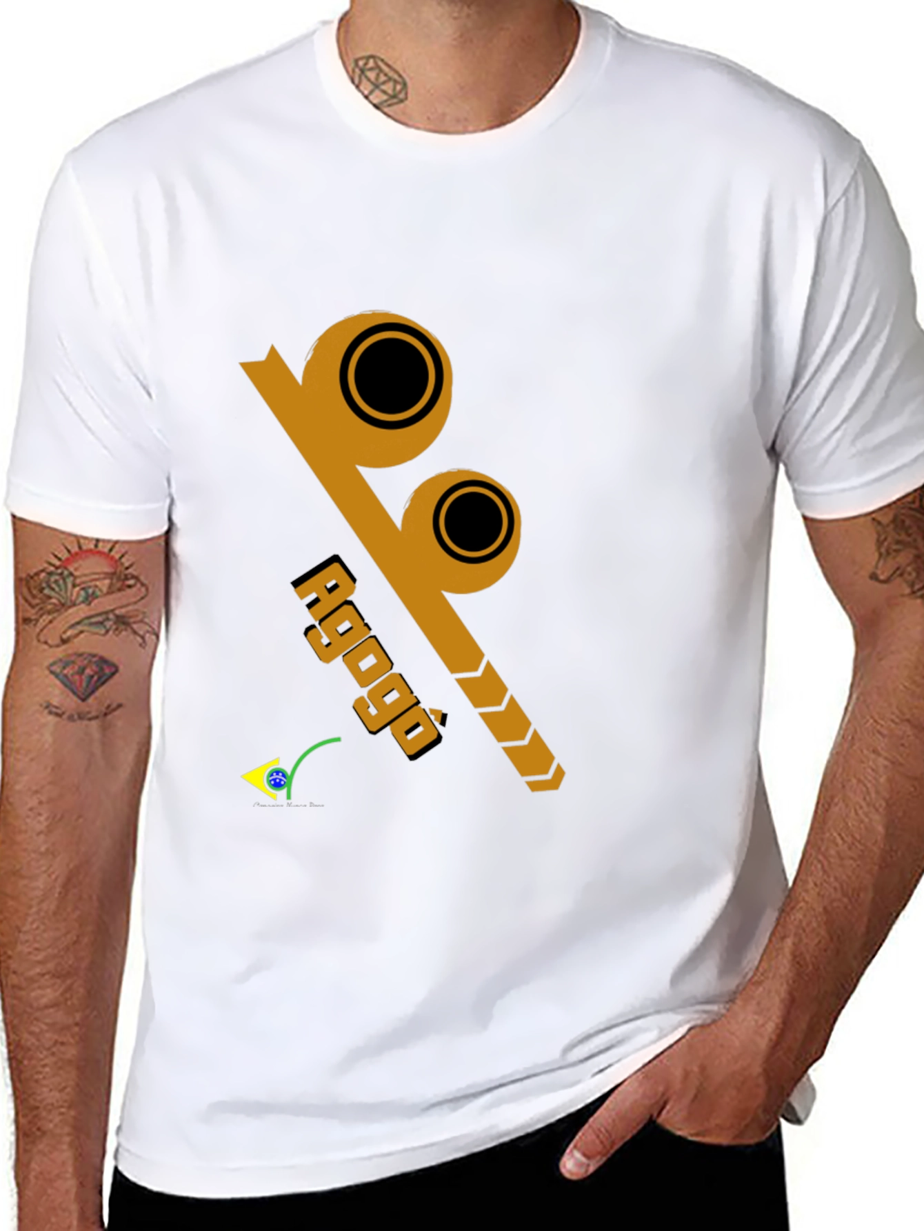 Agogô Percussion Instrument Black T-Shirt