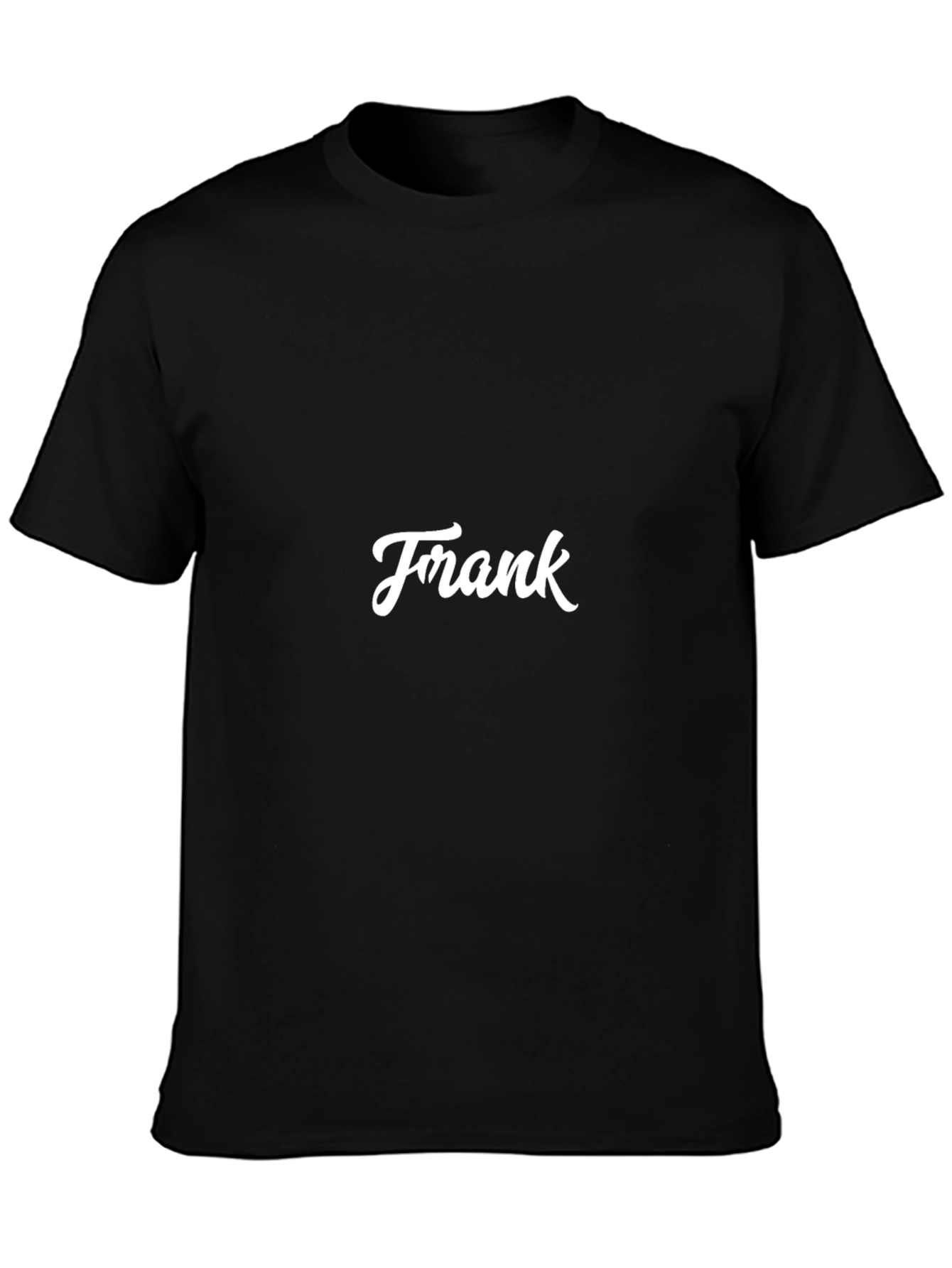 Frank T-Shirt - Classic Black Tee with White Lettering