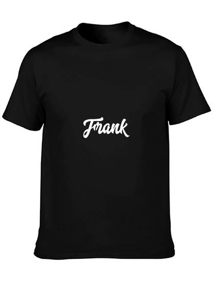 Frank T-Shirt - Classic Black Tee with White Lettering