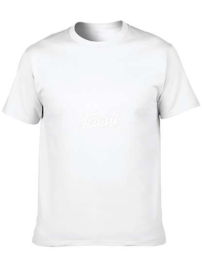Frank T-Shirt - Classic Black Tee with White Lettering