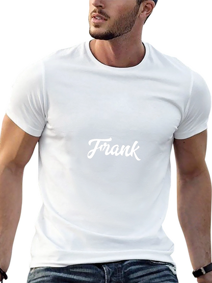 Frank T-Shirt - Classic Black Tee with White Lettering