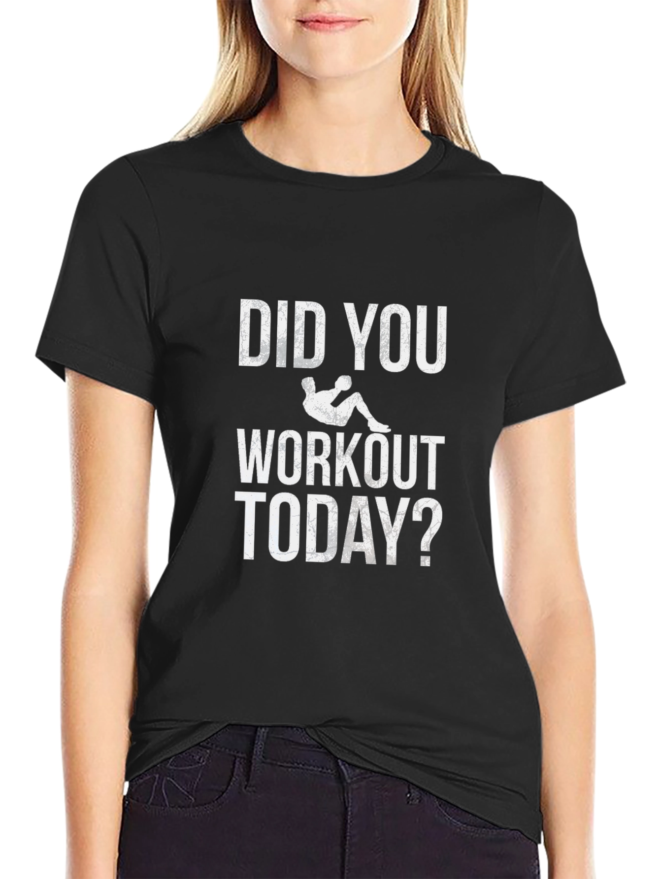 Workout Today Graphic Tee - Black Cotton T-Shirt