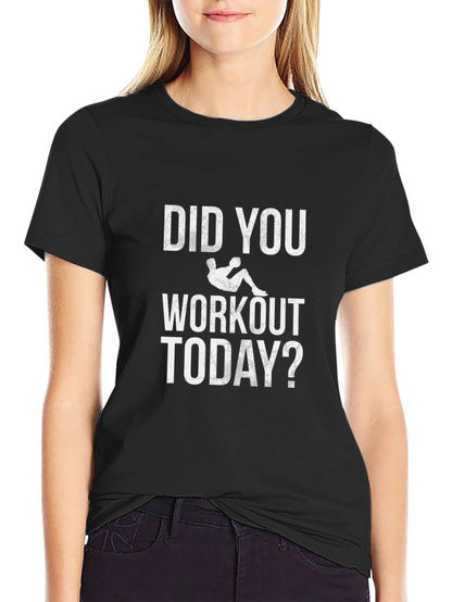 Workout Today Graphic Tee - Black Cotton T-Shirt