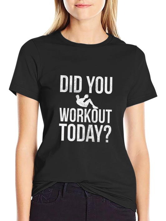 Workout Today Graphic Tee - Black Cotton T-Shirt