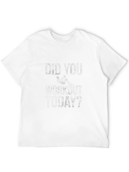 Workout Today Graphic Tee - Black Cotton T-Shirt