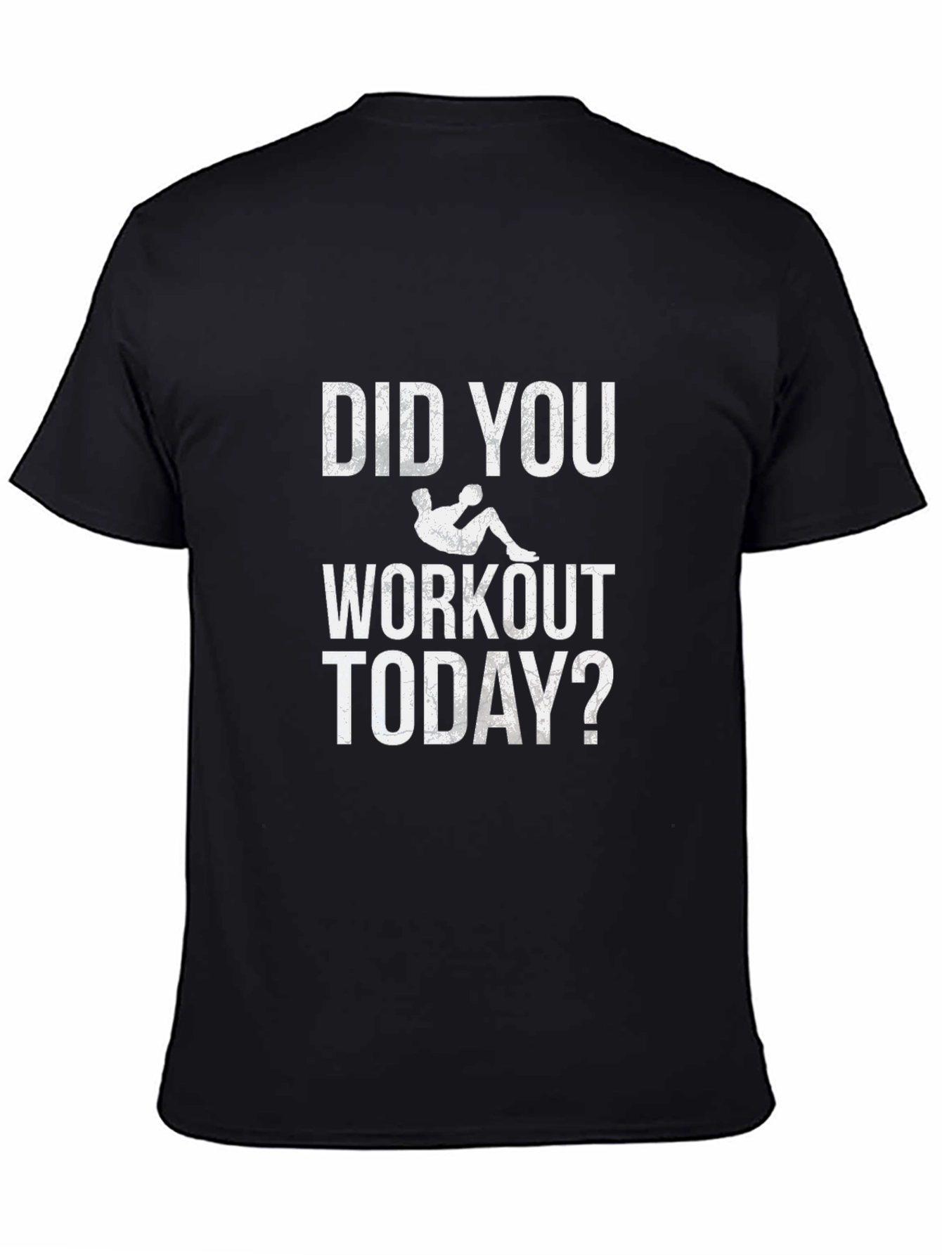 Workout Today Graphic Tee - Black Cotton T-Shirt
