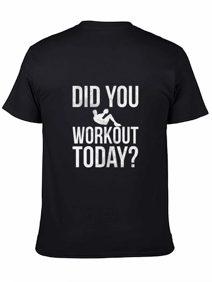 Workout Today Graphic Tee - Black Cotton T-Shirt