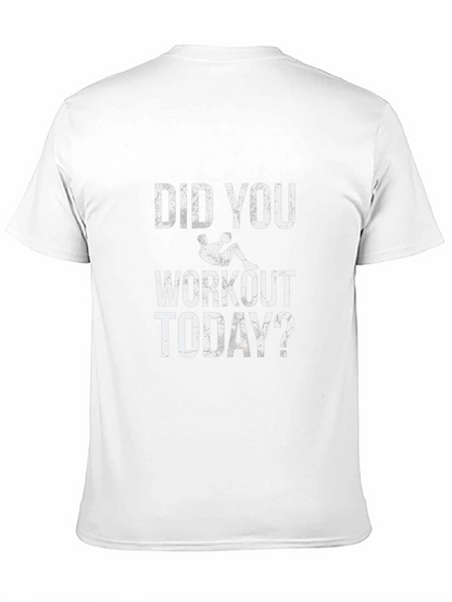 Workout Today Graphic Tee - Black Cotton T-Shirt