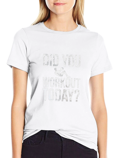 Workout Today Graphic Tee - Black Cotton T-Shirt
