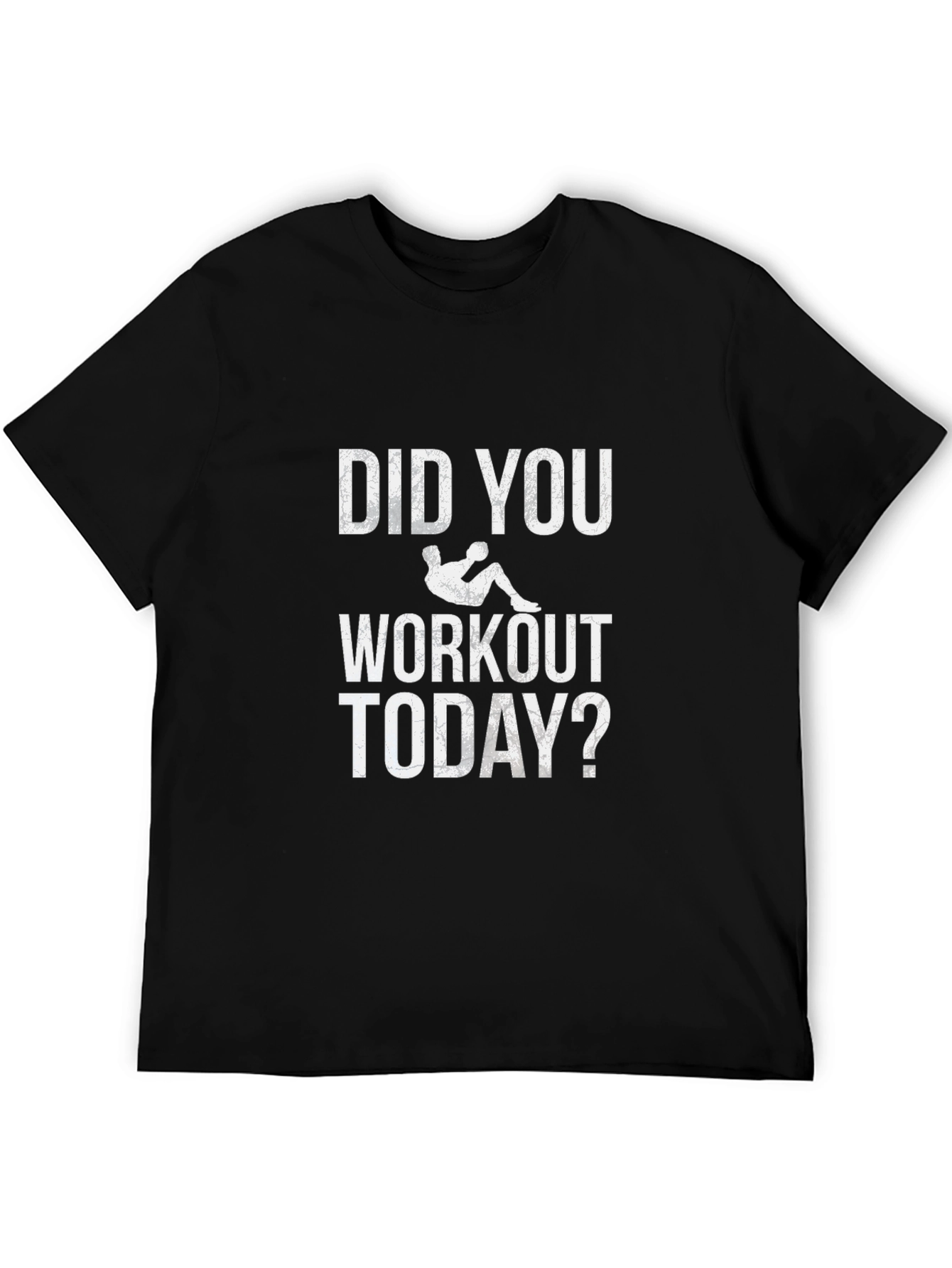 Workout Today Graphic Tee - Black Cotton T-Shirt