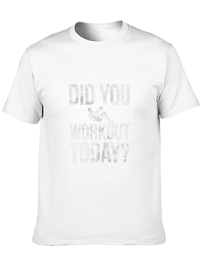 Workout Today Graphic Tee - Black Cotton T-Shirt