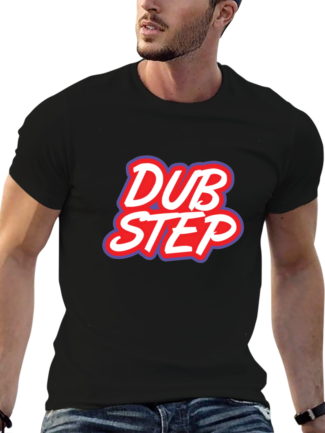 Dubstep Graphic Tee - Black Cotton T-Shirt