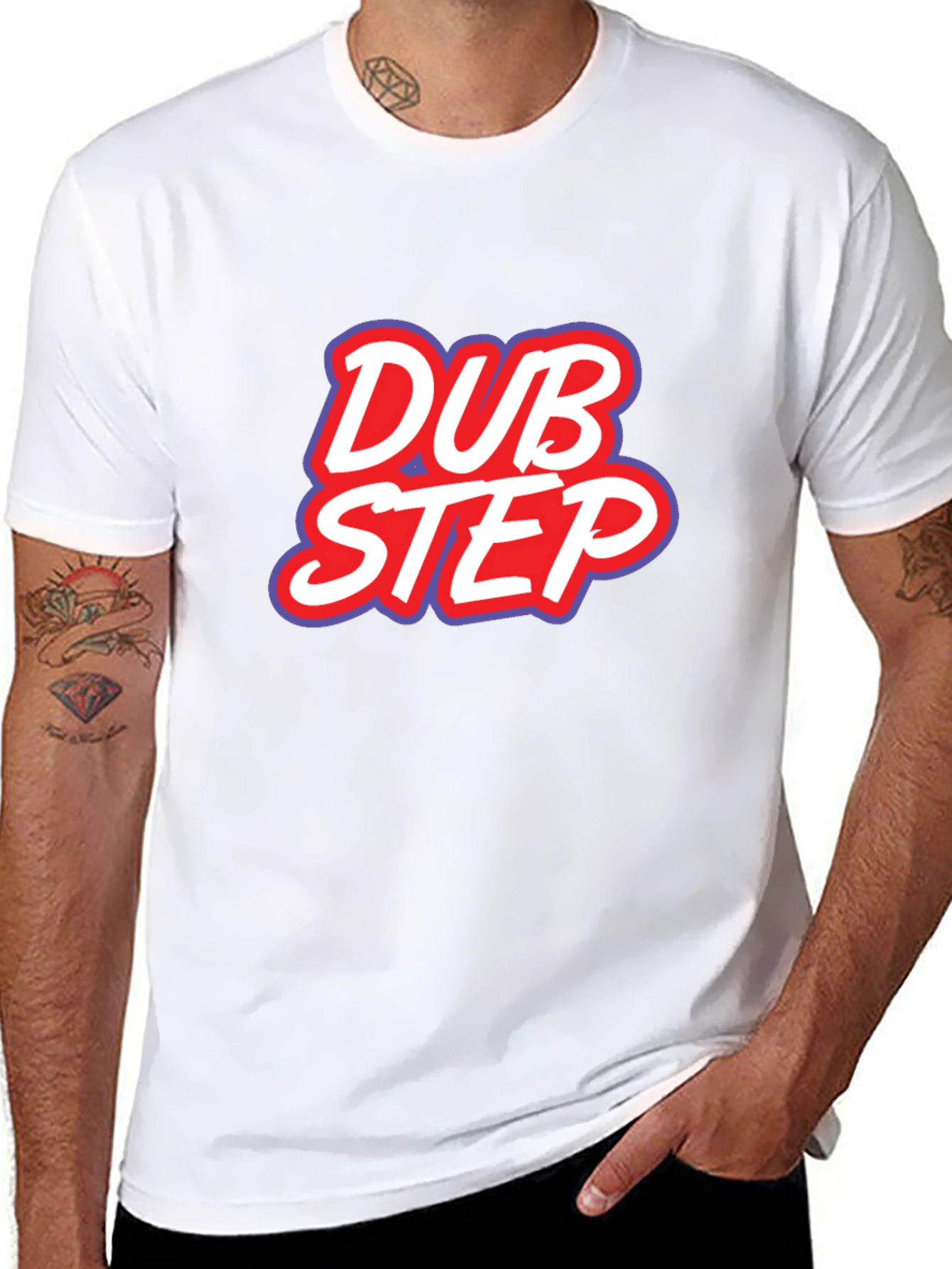 Dubstep Graphic Tee - Black Cotton T-Shirt