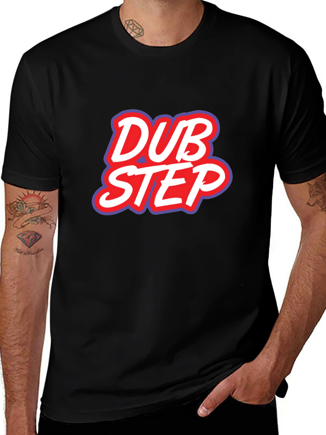 Dubstep Graphic Tee - Black Cotton T-Shirt