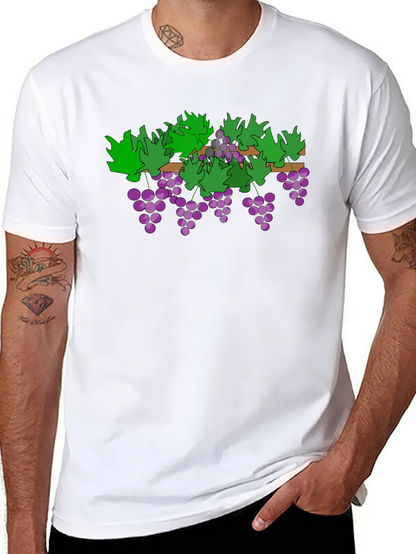 Grapes Graphic Black Tee - Unique Design