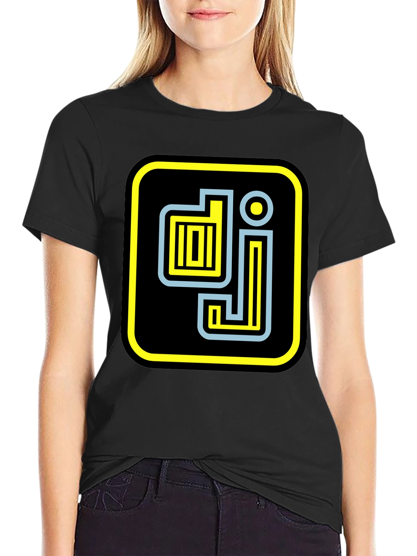 DJ Graphic Tee - Stylish Black Cotton T-Shirt
