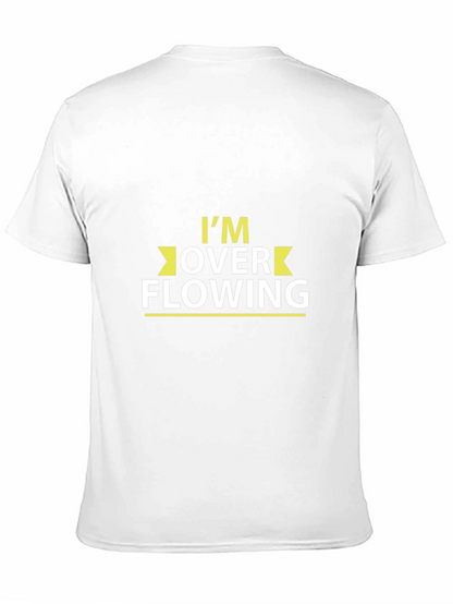 Overflowing Tee: Black Cotton Blend T-Shirt