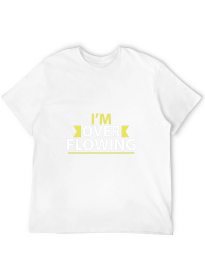 Overflowing Tee: Black Cotton Blend T-Shirt