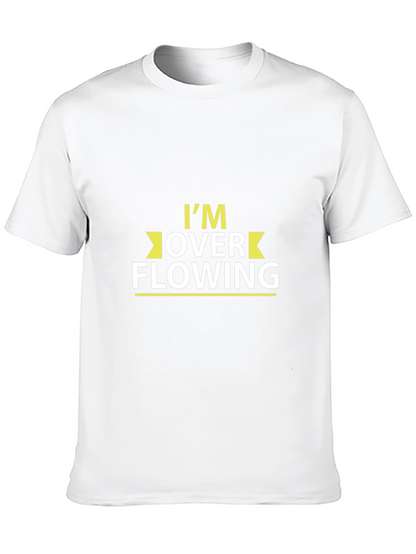 Overflowing Tee: Black Cotton Blend T-Shirt