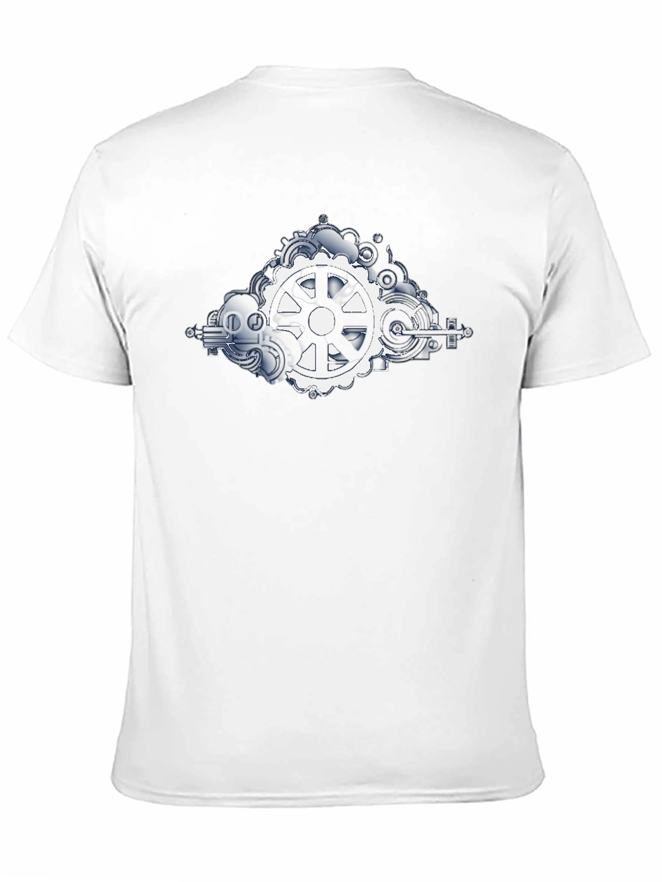 Steampunk Gears Graphic Tee - Black Cotton Shirt