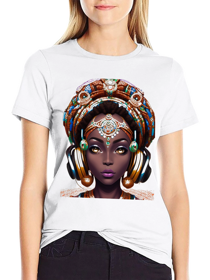 Bold African Queen Graphic Tee - Unique Design