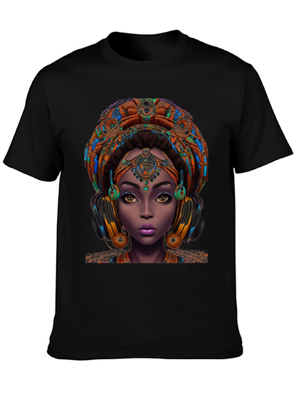 Bold African Queen Graphic Tee - Unique Design