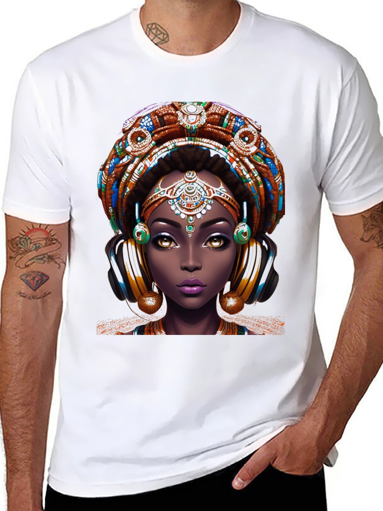 Bold African Queen Graphic Tee - Unique Design