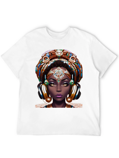 Bold African Queen Graphic Tee - Unique Design
