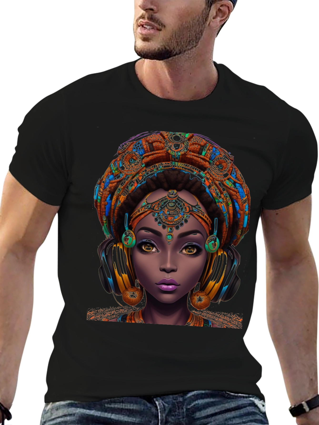 Bold African Queen Graphic Tee - Unique Design
