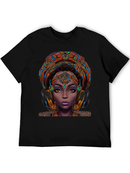 Bold African Queen Graphic Tee - Unique Design