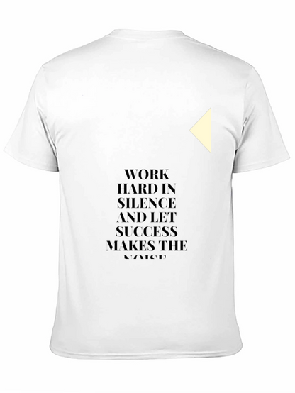Motivational Black T-Shirt: Work Hard In Silence