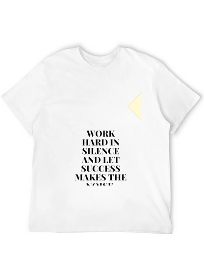 Motivational Black T-Shirt: Work Hard In Silence