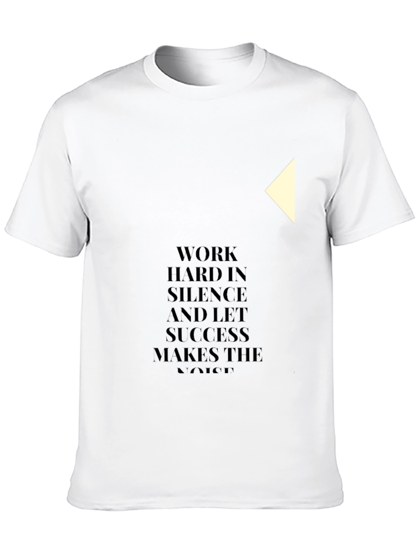 Motivational Black T-Shirt: Work Hard In Silence