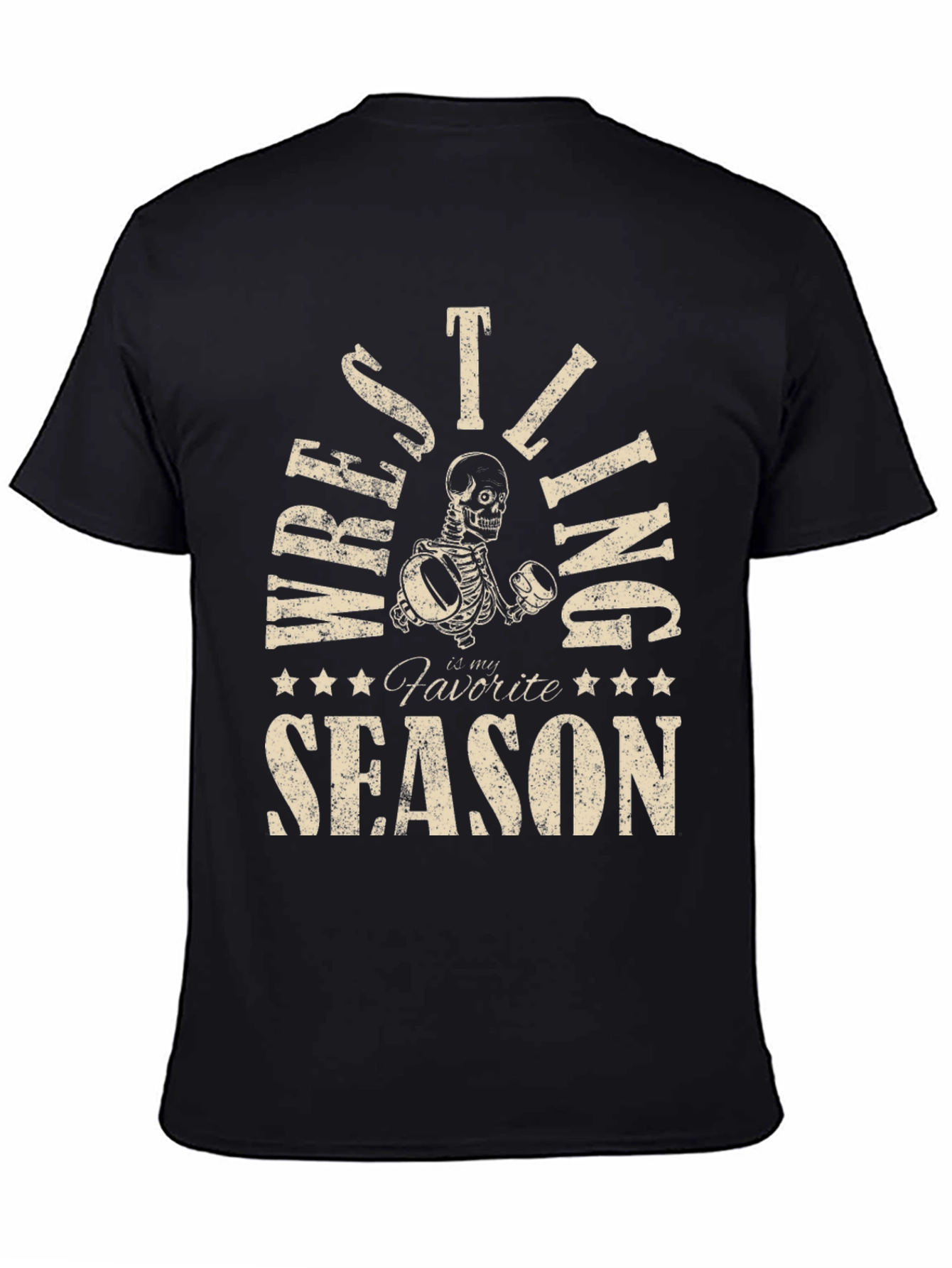 Wrestling is My Favorite Season Skeleton T-Shirt