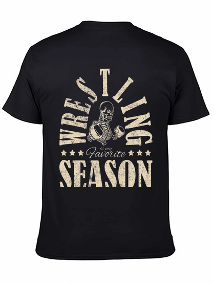 Wrestling is My Favorite Season Skeleton T-Shirt