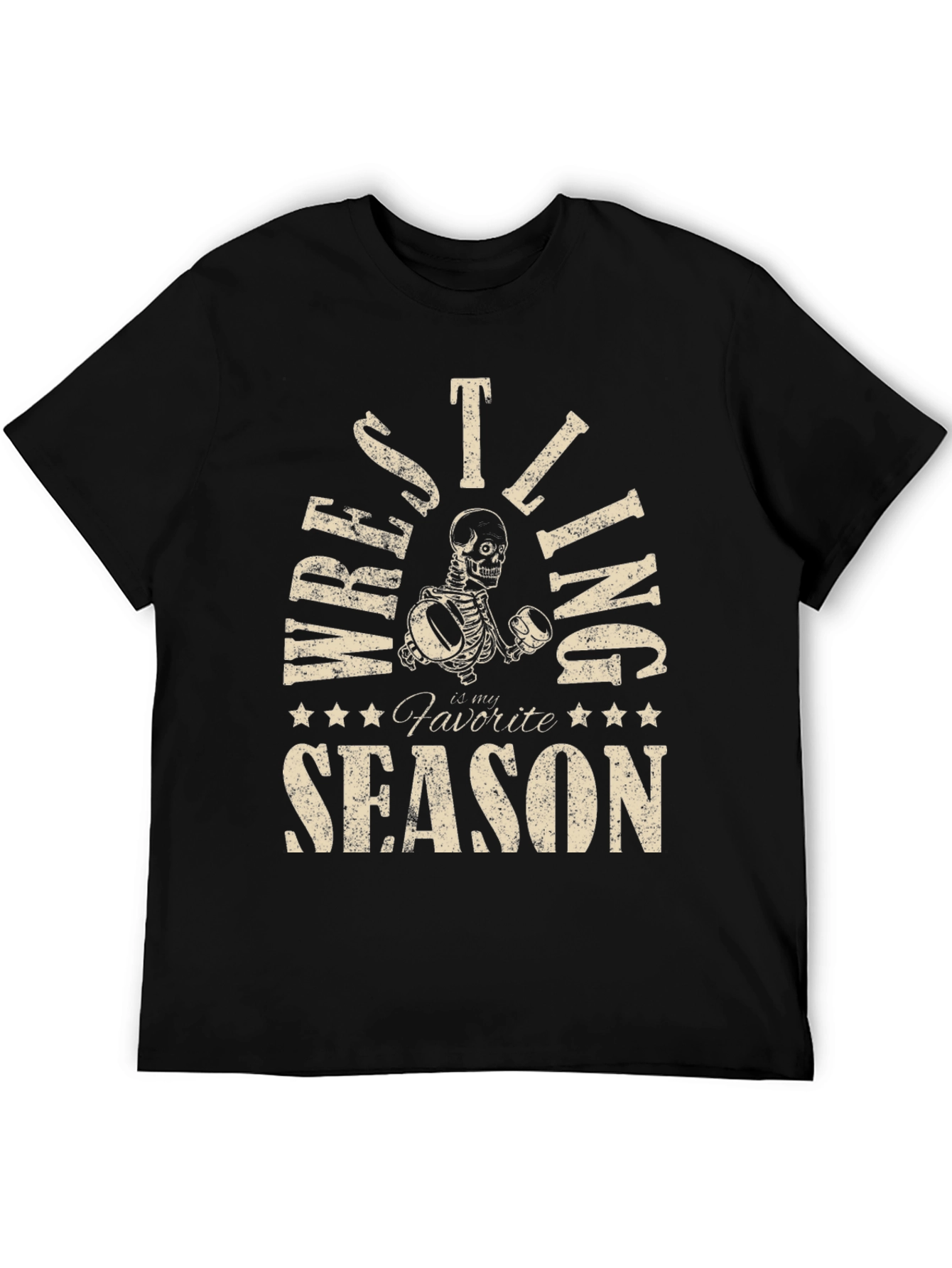 Wrestling is My Favorite Season Skeleton T-Shirt